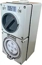 3A AU 5 Round Pin 3 Phase 32A Industrial Combination Switch Socket Outlet 500V