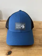 Mountain Hardwear Logo Patch Mesh Trucker Hat Cap SnapBack Blue Outdoor Climb