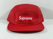 Supreme FW15 Contour Stitch Camp Cap Hat RED DS BRAND NEW BOX LOGO