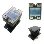Solid State Relay DC to AC SSR DC3-32V Control AC24-480V 10A-120A + Heat Sink