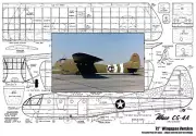 Model Airplane Plans (FF-RC): Waco CG-4A WW-II 72" Wingspan Unpowered Glider