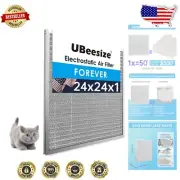 Efficient & Eco-Friendly 24x24x1 Air Filter for HVAC & AC Systems - MERV 8 Rated