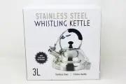 Willow & Everett Stainless Steel Whistling Tea Kettle 3L Induction + Gas Stove