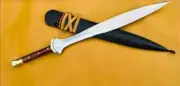 Custom Handmade Carbon Steel Blade Greek Xiphos Sword | Full Tang | 30 inches