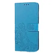 Embossed Pattern Pu + Tpu Horizontal Flip Leather Case For Iphone X With Holder and Card Slots and Wallet (Blue)