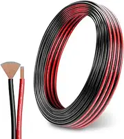 UCINNOVATE 16 Gauge Electrical Wire Cable, 50FT 2pin Red Black Cable PVC Electrical Wire Extension Cord, Flexible Low Voltage Automotive CCA Extension Cord for Speaker Wire LED Wire 12V/24V DC