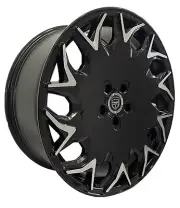 4 GV06 20 inch Staggered Black Rims fits LEXUS RC 350 AWD 2015 - 2020