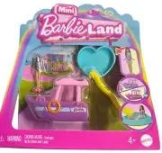 Mini Barbie Land Playset With Slide & Boat