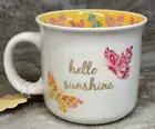 Large Coffee Mug Hello Sunshine With Beautiful Butterflies. Seeds & Sunshine New