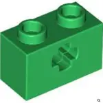 📌磚 樂高 LEGO 綠色 GREEN 1X2 基本磚附十字孔 32064  4233489  綠