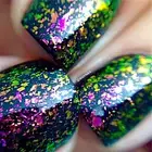Polish Me Silly FLAKIE Tropical Heat (larger flakes) Nail Polish Indie Polish Me