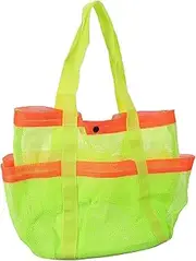 [Kisangel] Mesh Beach Bag Large Storage Tote for Holidays Beach Travel Accessories