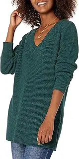 Amazon Brand - Goodthreads Women's Cotton Half-Cardigan Stitch Deep V-Neck Sweater
