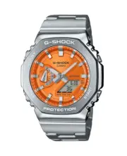 CASIO Men Digital Quartz Casual Watch Classic Dress Orange Dial Waterproof Round