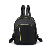 2 Pcs Oxford Backpack Black Women Small Travel Backpacks Zipper Closure Oxford Daypack Schoolbag School Bag Set For Teen Bookbag