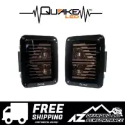 Quake LED Retro Smoked Blackout Tail Lights Kit for 07-18 Jeep Wrangler JK JKU (for: Jeep)