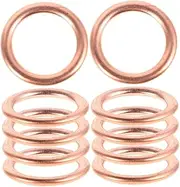 MOLUCKFU 100pcs Copper Oil Drain Plug Washers Leakproof Automotive Crush Gasket for Engine Oil Pan Replacement Compatible with Various Car Models Prevents Leaks and Ensures Engine