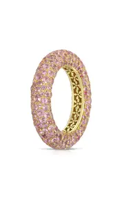 [Octavia Elizabeth] 18K Yellow Gold Pink Sapphire Blossom Bubble Ring