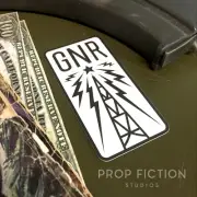 Fallout - Prop Galaxy News Radio Case Sticker / GNR Wasteland Equipment Decal