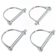 Quick Lock Safety Pin Lock Pins Quick Lock Silver Trailer Coupler M8*70mm