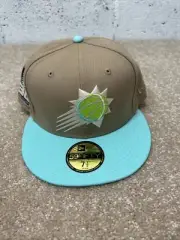 New Era x Shoe Palace Winter Wonderland Phoenix Suns Fitted Hat 7 1/2 Beige