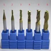 6PCS 1mm- 6mm 2 Flutes Tungsten Carbide End Mill Set / CNC Milling Cutter HRC55