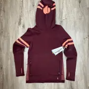 NWT Smartwool Intraknit Tech Hoodie Pullover Red Maroon Wool Blend XS