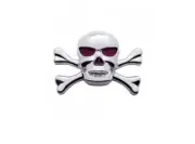Chrome Skull Accent With Crossbones