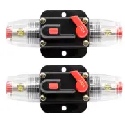 2 Pcs 12V-24V DC Fuse Holder 100A,Inline Circuit Breaker 100A with Reset Button