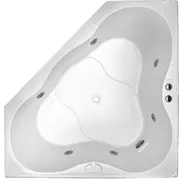 Zamora 1485*1485*490mm White Corner 6/10/14 Jets Acrylic Drop in Spa Bath Tub