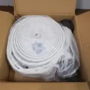 White 2 - 1/2” SJ Fire Hose 50’ with Aluminum NST Threads New