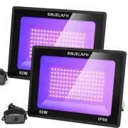 Blacklight Glow Party,Glow in The Dark Party Supplies，60W 2 Pack IP66 Wat