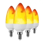 4pcs 1pcs E14 LED Flame Lamps Corn Bulb Creative Flickering Effect Bulb AC85-265V LED Emulation Dynamic Flame Light For Home Decor