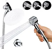 V-Frankness Dog Shower Attachment for Pet Bathing and Washing, High Pressure 3 Mode Handheld Sprayer with ON/Off Switch, Metal Diverter, 100 Inches Stainless Steel Hose, No Drill Hook