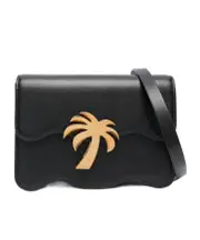 Palm Angels Palm Tree Logo Plaque Shoulder Bag One size Black