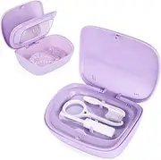 Double Layer Retainer Case With Mirror, Retainer Holder With Remover Tool And Cleaning Brush With Vent Holes Compatible With Aligner Case, Retainer Case,Orthodontic Supplies Case