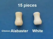 15 pcs Cord Plastic Tassels Drops Pull End For Blinds or Shades White, Alabaster