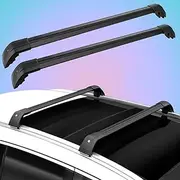 2PCS fit for Hyundai KONA 2024 2025 Lockable Roof Rail Rack Crossbars Cross Bars Aluminum Alloy Black