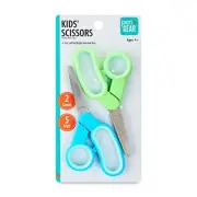 Pen+Gear 5" Blunt Tip Kids Scissors 2 Pack, Blue and Green