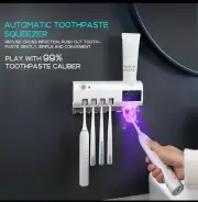 Solar UV Light Sterilizer Toothbrush Past Holder Automatic Cleaner Dispenser