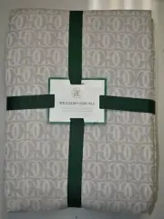 New Williams Sonoma Grande Cuisine Jacquard Tablecloth Monogram Flax 70 x 126