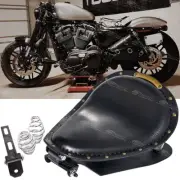 For Harley Sportster Roadster Motorcycle Leather Bobber Solo Seat w/Spring Base