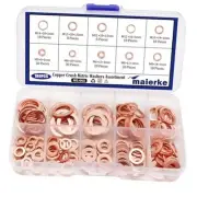 9 Sizes Metric Copper Crush Washers Assortment Kit Crush Washer Oil Drain Plug