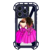 iPhone 16 Pro Ultra Bounce Case MagSafe Compatible Pink Dress Pretties BFF Fashion Illustration Case