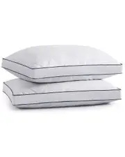 Unikome 2pk Diamond Quilted Goose Down And Feather Gusseted Bed Pillows