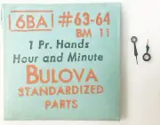 Bulova 6BA BM11 Vintage Minute and Hour Hands Blue #63-64 NOS Original Package