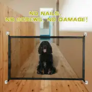 USA Large Pet Dog Baby Safety Gate Mesh Fence Portable Guard Indoor Home Kitchen