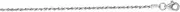[JewelryWeb] 14k White Gold 1.5mm Shiny Solid Sparkle Cut Rope Chain With Lobster Clasp Bracelet 18 Centimeters Link-Bracelet for Women and Men