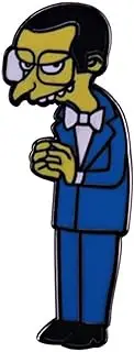 [Pinstant] Young Burns Office Business Suit Glasses Sneaky Animated Cartoon Comedy TV Show 1.2" Enamel Pin Badge, 1.2 Inches, Enamel, enamel