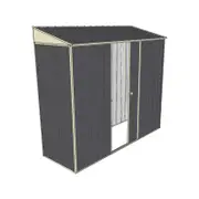 Build-a-Shed 0.8 x 2.3 x 2m Skillion Single Sliding Side Door Shed - Grey
